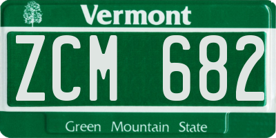 VT license plate ZCM682