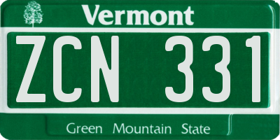 VT license plate ZCN331