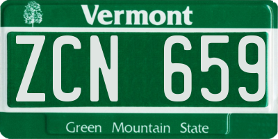 VT license plate ZCN659