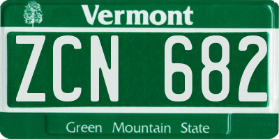 VT license plate ZCN682
