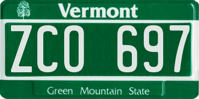 VT license plate ZCO697