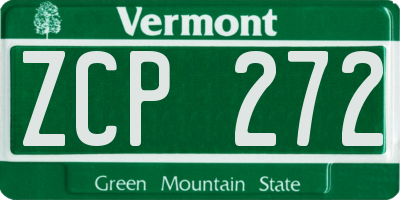 VT license plate ZCP272