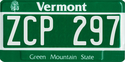 VT license plate ZCP297