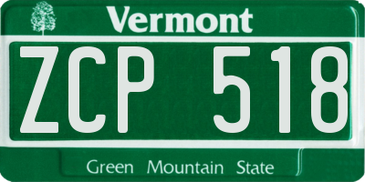 VT license plate ZCP518