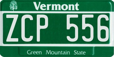 VT license plate ZCP556