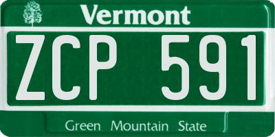 VT license plate ZCP591
