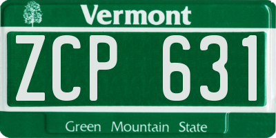 VT license plate ZCP631
