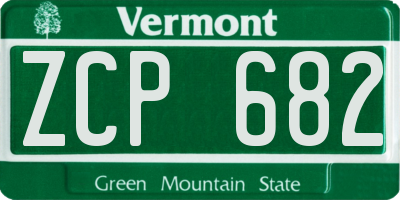 VT license plate ZCP682