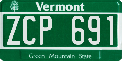 VT license plate ZCP691