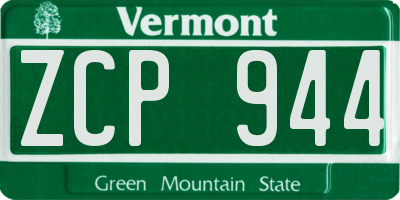 VT license plate ZCP944