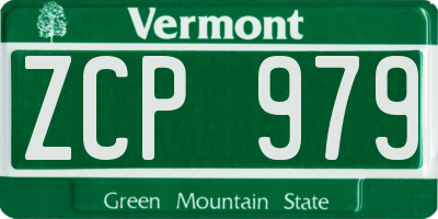VT license plate ZCP979