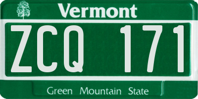 VT license plate ZCQ171