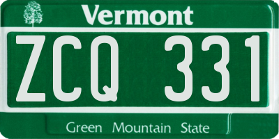VT license plate ZCQ331