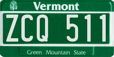 VT license plate ZCQ511