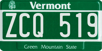 VT license plate ZCQ519