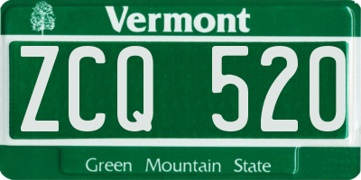 VT license plate ZCQ520