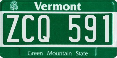 VT license plate ZCQ591