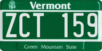 VT license plate ZCT159
