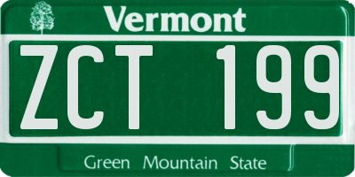 VT license plate ZCT199