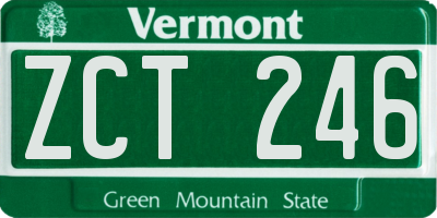 VT license plate ZCT246