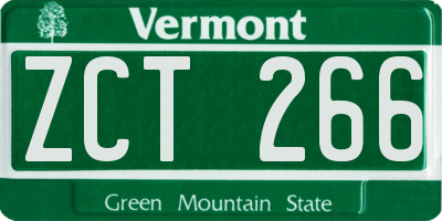 VT license plate ZCT266