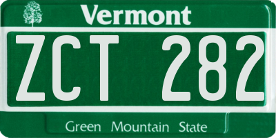 VT license plate ZCT282