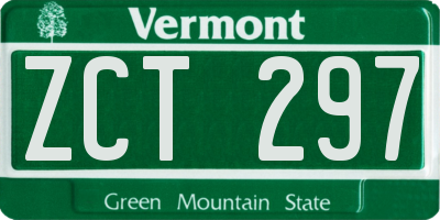 VT license plate ZCT297