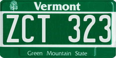 VT license plate ZCT323