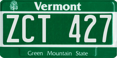 VT license plate ZCT427