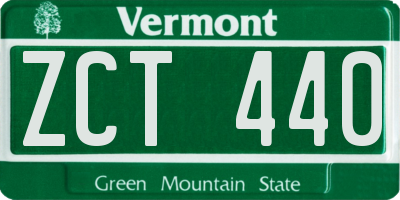 VT license plate ZCT440