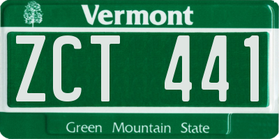 VT license plate ZCT441