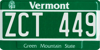 VT license plate ZCT449