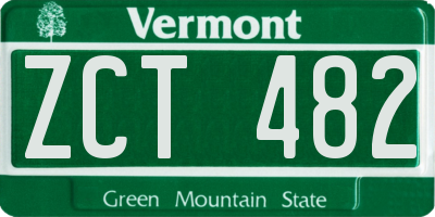 VT license plate ZCT482