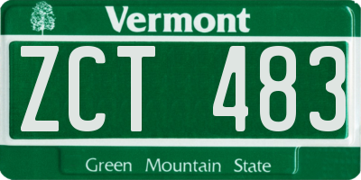 VT license plate ZCT483