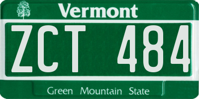 VT license plate ZCT484
