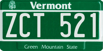 VT license plate ZCT521