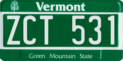 VT license plate ZCT531