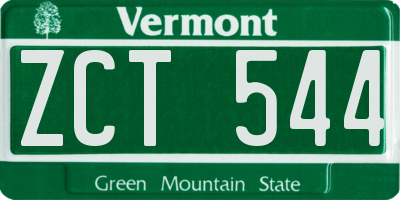 VT license plate ZCT544