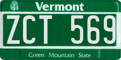 VT license plate ZCT569
