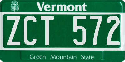 VT license plate ZCT572