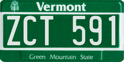 VT license plate ZCT591