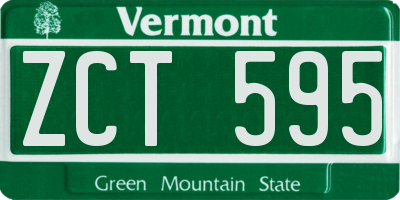VT license plate ZCT595