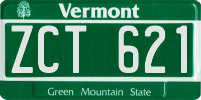 VT license plate ZCT621