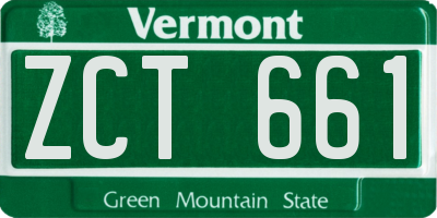 VT license plate ZCT661