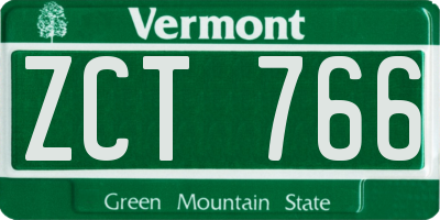 VT license plate ZCT766