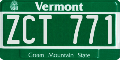 VT license plate ZCT771