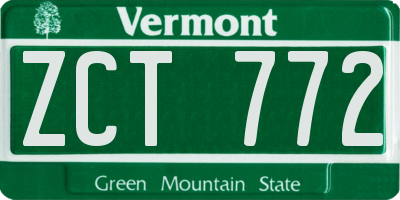 VT license plate ZCT772