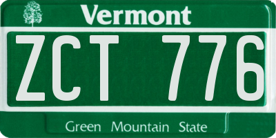 VT license plate ZCT776