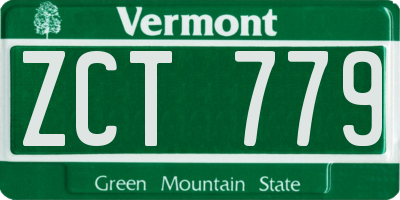 VT license plate ZCT779