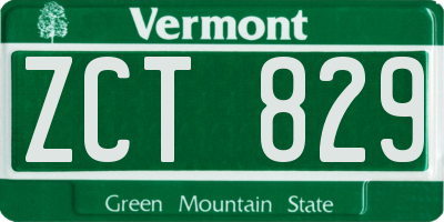 VT license plate ZCT829